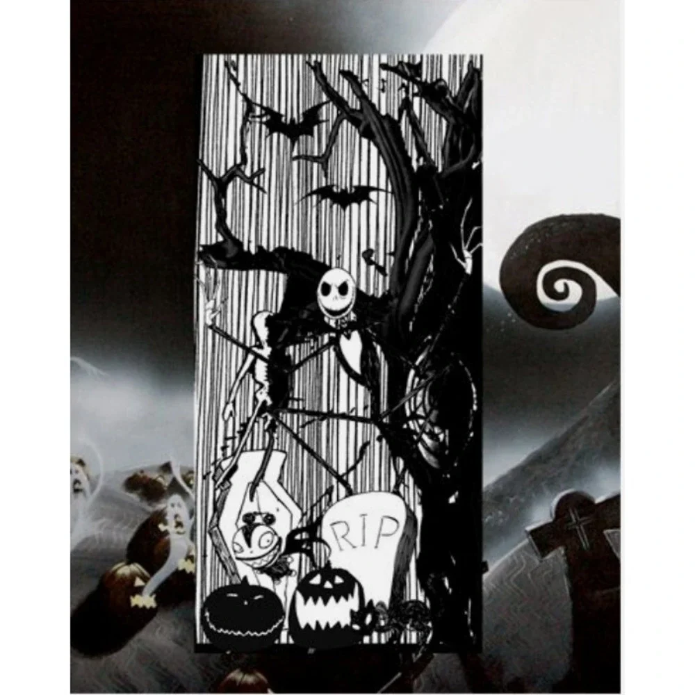Disney Nightmare Before Christmas Curtain Drapery Panel Wall Art Halloween Decor